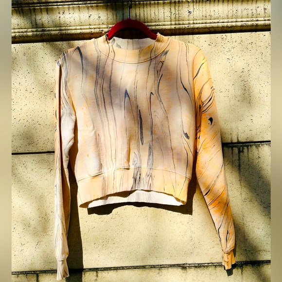 Cotton Citizen Tops - Cotton Citizen ✨ Milan Orange tie-dye cropped sweatshirt ✨ Size XS